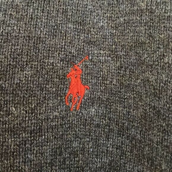Polo Ralph Lauren XL blue 100% wool vneck sweater - Picture 3 of 10
